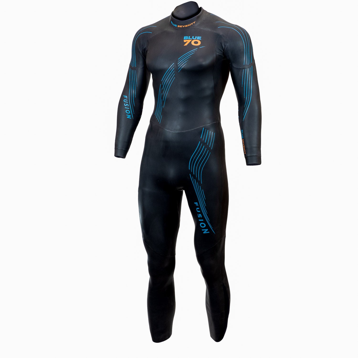 Skins Men's A200 Thermal Compression All-In-One-Body Suit - Black/Neon Blue